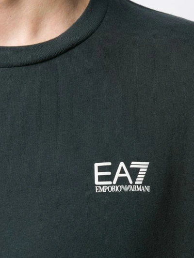 EA7 EMPORIO ARMANI LOGO印花套头衫 - 蓝色