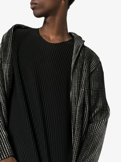 Shop Issey Miyake Homme Plissé  Pleated Sweatshirt - Black