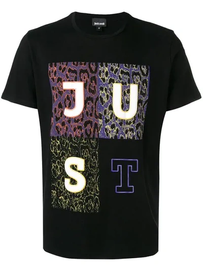 Shop Just Cavalli Logo Patch T-shirt In Black