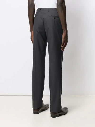 Shop Corneliani Smart Trousers In Grey