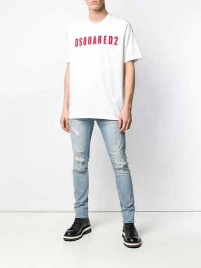 DSQUARED2 ROUND NECK T-SHIRT - 白色