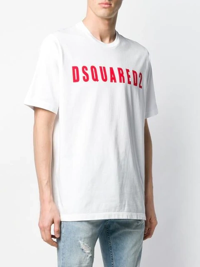 DSQUARED2 ROUND NECK T-SHIRT - 白色