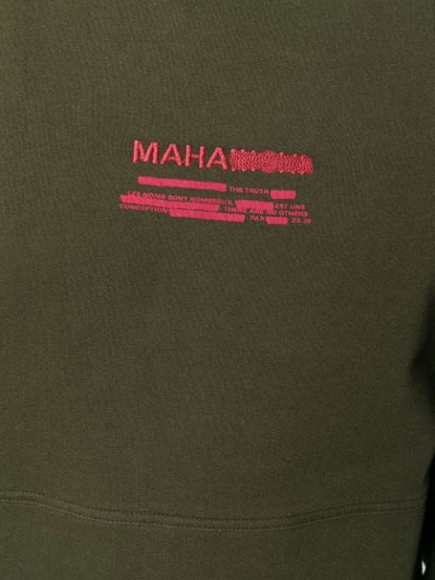 Shop Maharishi Crew Neck Sweatshirt - Green