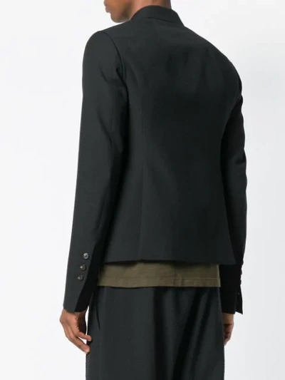 Shop Rick Owens Double Breasted Blazer In Black