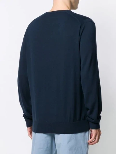 Shop Michael Michael Kors Round Neck Jumper In Blue