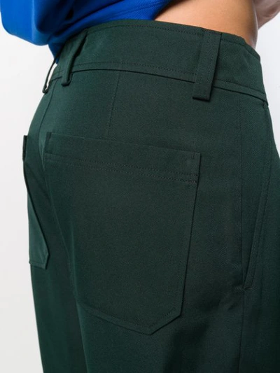 Shop Acne Studios Wide-leg Tailored Trousers In Green