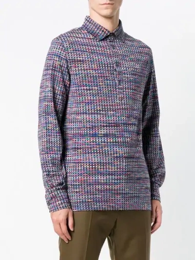 Shop Missoni Check Print Polo Shirt - Pink