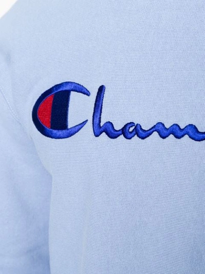 Shop Champion Embroidered Logo Sweatshirt - Blue