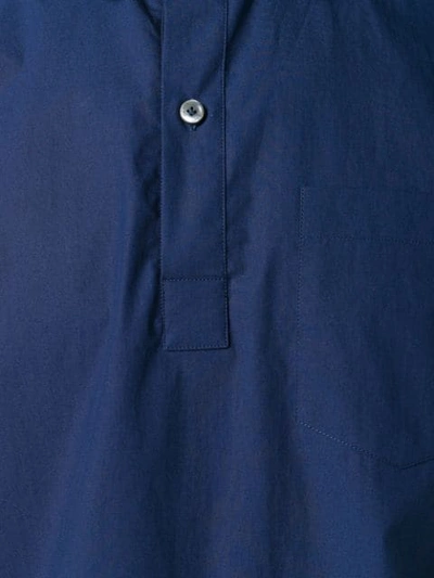 VALENTINO 饰条纹全棉POLO衫 - 蓝色