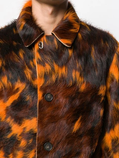 Shop Acne Studios Long Single-breasted Coat In Orange