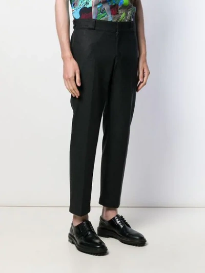 Shop Prada Pleated Tailored Trousers In Grey