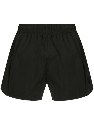 Shop Ami Alexandre Mattiussi Swim Shorts Plain Color With Ami De Coeur Patch In Black