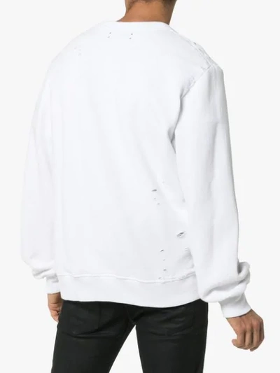 Shop Amiri Poison Cotton Sweatshirt In White