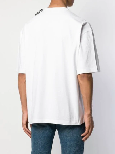 Shop Balenciaga Logo Tab T-shirt In White
