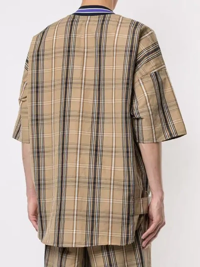 Shop A(lefrude)e Oversized Plaid T-shirt In Brown