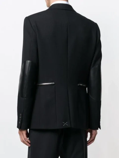 Shop Alexander Mcqueen Front Zipped Blazer In Black