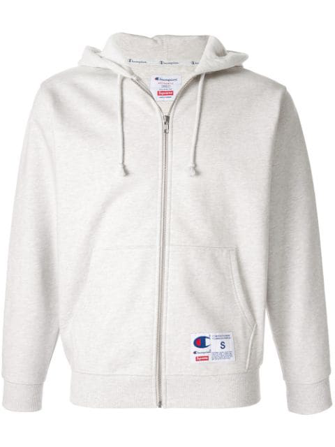 supreme champion hoodie grey