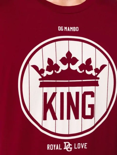 Shop Dolce & Gabbana T-shirt Mit "king"-print - Rot In Red