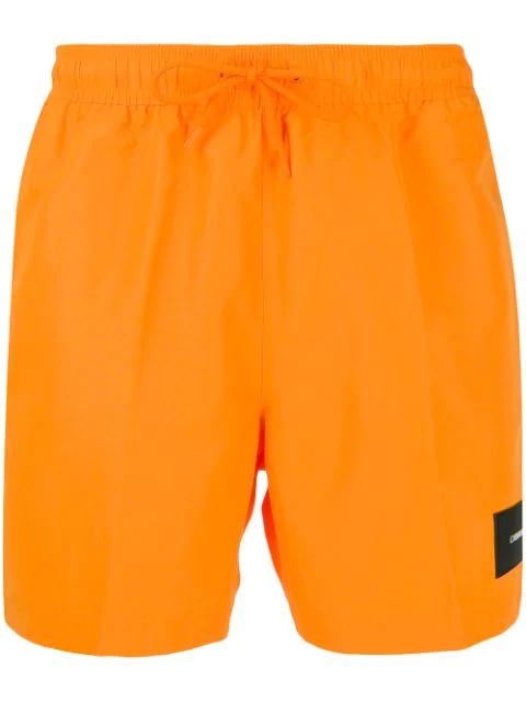 orange calvin klein swim shorts