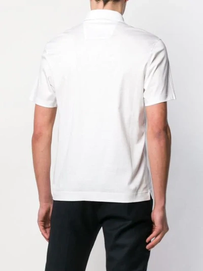 Shop Z Zegna Classic Polo Shirt In White