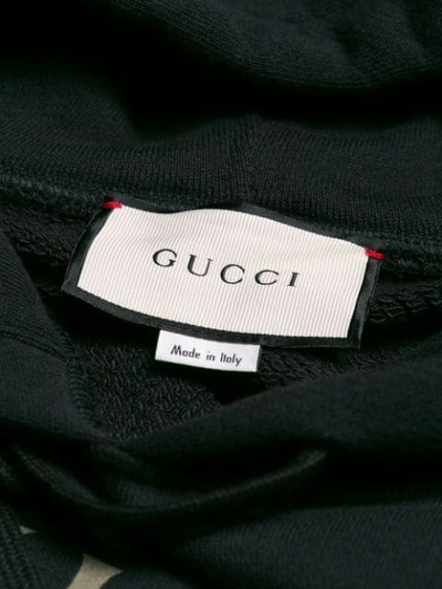 Shop Gucci Bestickter Kapuzenpullover In 1286 Black