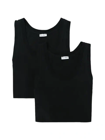 Shop Dolce & Gabbana Tank Top In Black