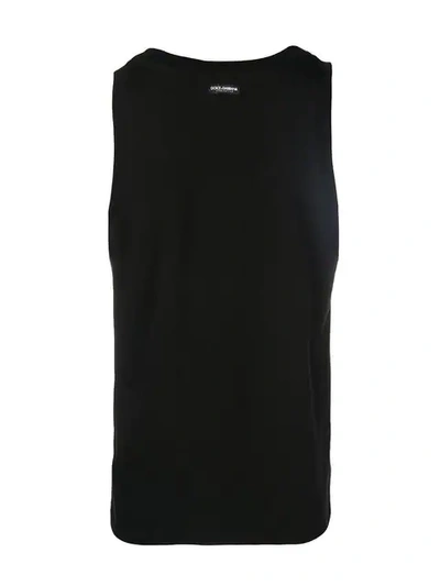 Dolce & Gabbana Day-by-day Pack Of Two Cotton-blend Vests In Black