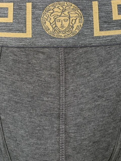 Shop Versace Medusa Boxer Briefs In Grey