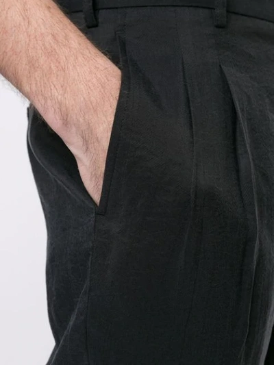 Shop Giorgio Armani Straight Fit Trousers In Grey