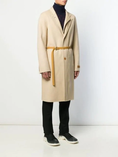 Shop Helmut Lang Trench Coat In Brown