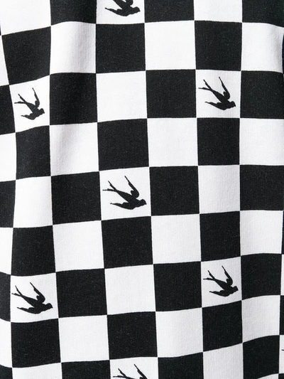 Shop Mcq By Alexander Mcqueen Chess And Swallow Hoodie In 9060 Black&white