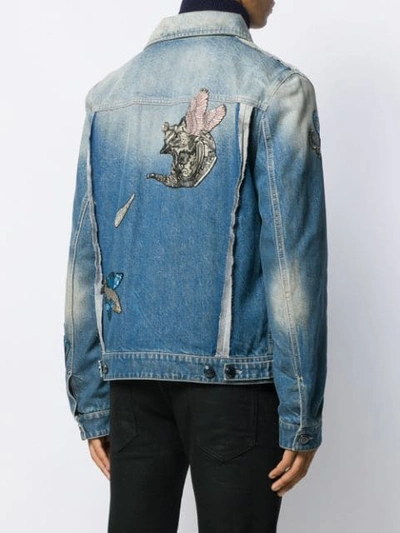 ETRO EMBROIDERED MOTIFS DENIM JACKET - 蓝色