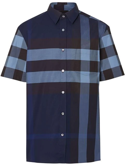 Burberry Check Short Sleeve Shirt In 