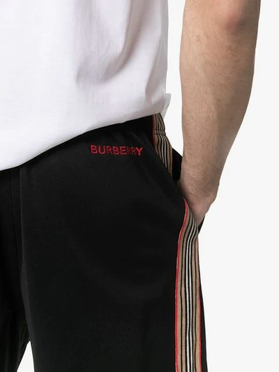 Shop Burberry Icon Stripe Shorts In 1002 Black