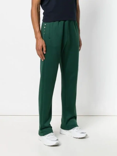 Shop Valentino Rockstud Track Pants In Green