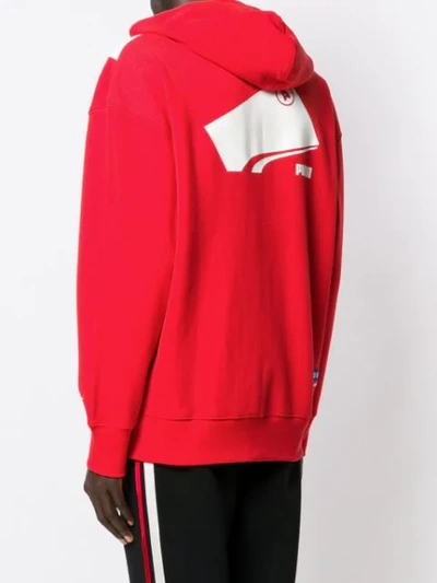 Shop Puma X Ader Error Zipped Hoodie In Red