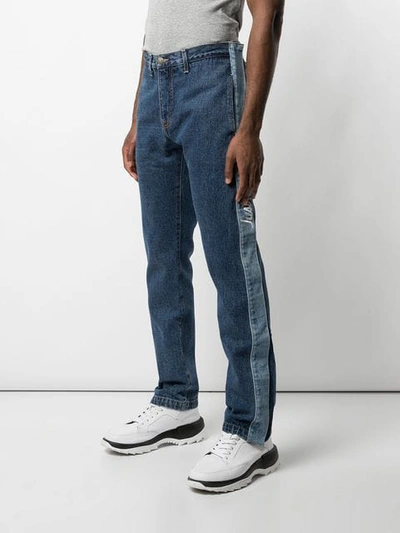 JUST DON TWO-TONES STRAIGHT JEANS - 蓝色