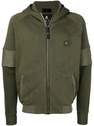 Shop Philipp Plein Jogging Jacket In Green