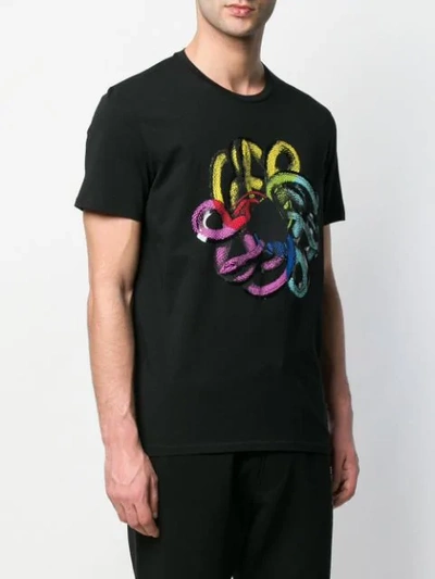 Shop Just Cavalli Snake Print T-shirt In Black