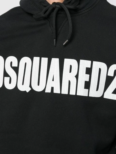 DSQUARED2 LOGO HOODED SWEATER - 黑色