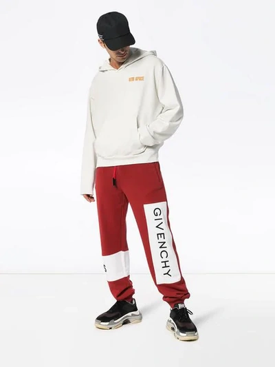 Shop Givenchy Logo Print Sweatpants In 601  Terracotta