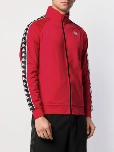 Shop Kappa Logo Tape Detail Sport Jacket In Red