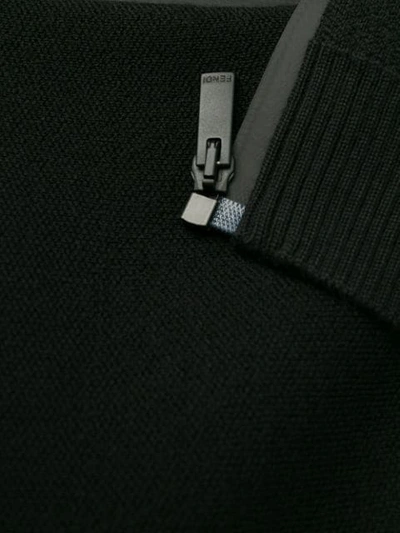 Shop Fendi Ff Knitted Cardigan In Black