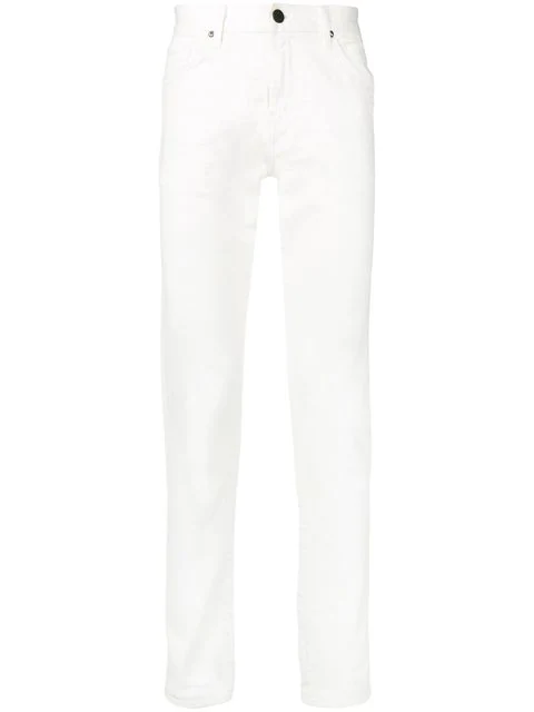 J Brand Tyler Slim Trousers In White | ModeSens