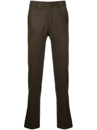 Shop Pt01 Tailored Fitted Trousers - Brown