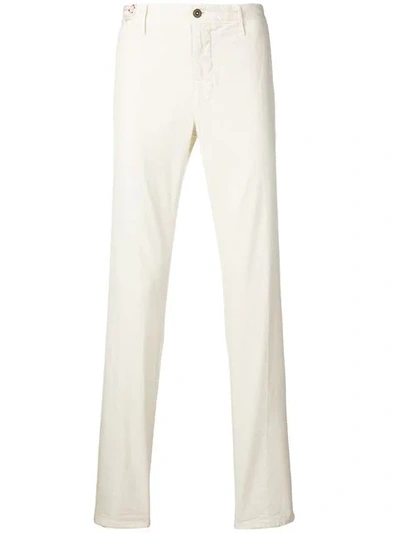 Shop Incotex Slim-fit Chinos In White