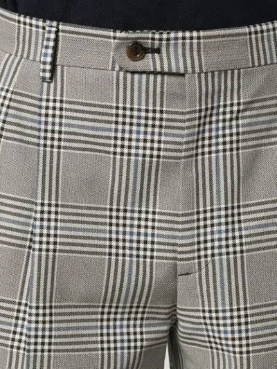 GUCCI 格纹长裤 - 灰色