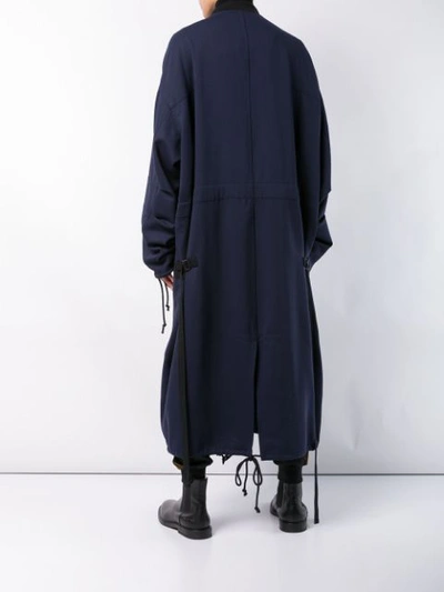 Shop Haider Ackermann Long Shawl Coat In Black