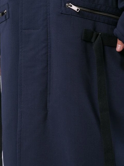 Haider Ackermann Long Shawl Coat In Blue