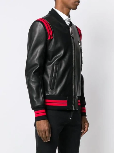 Shop Philipp Plein Statement Jacket In Black